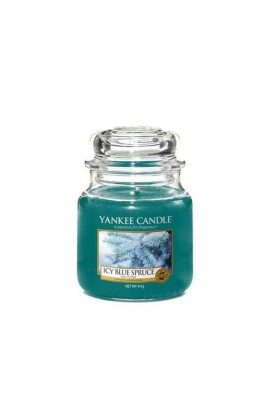 Yankee Icy blue spruce közepes üveggyertya